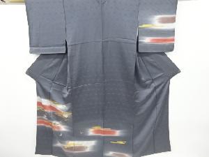 リサイクル　霞に花･蝶模様刺繍訪問着